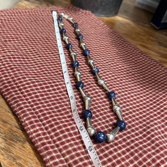 Sterling & Lapis Native American Necklace - Picture 13 of 14